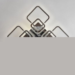 Flush Mount Ακρυλικό τετράγωνο φωτιστικό οροφής χρωμίου 8 φώτα