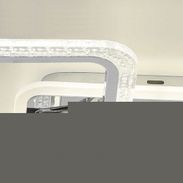 Flush Mount Ακρυλικό τετράγωνο φωτιστικό οροφής χρωμίου 8 φώτα