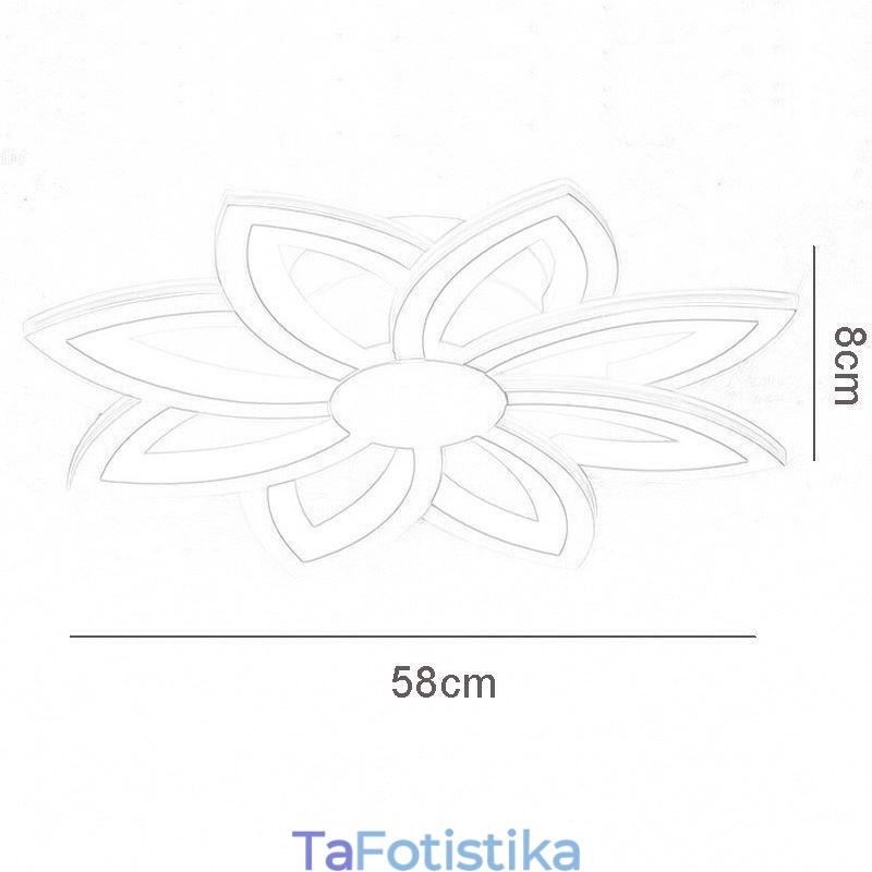 Flush Mount Eye-catching Ακρυλικό Φωτιστικό Οροφής λουλουδιών 55cm