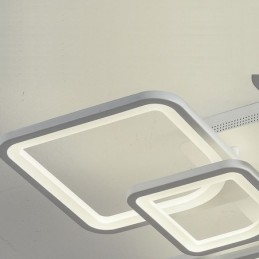 Flush Mount Λευκό Ακρυλικό Τετράγωνο Φωτιστικό Οροφής 5 Φωτιστικά 8 Φώτα