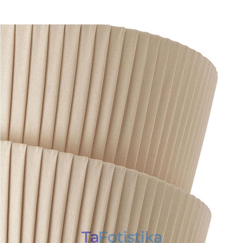Φωτιστικό οροφής Wabi Sabi Flush Mount French Cream Style από ύφασμα διπλής στρώσης