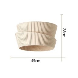 Φωτιστικό οροφής Wabi Sabi Flush Mount French Cream Style από ύφασμα διπλής στρώσης