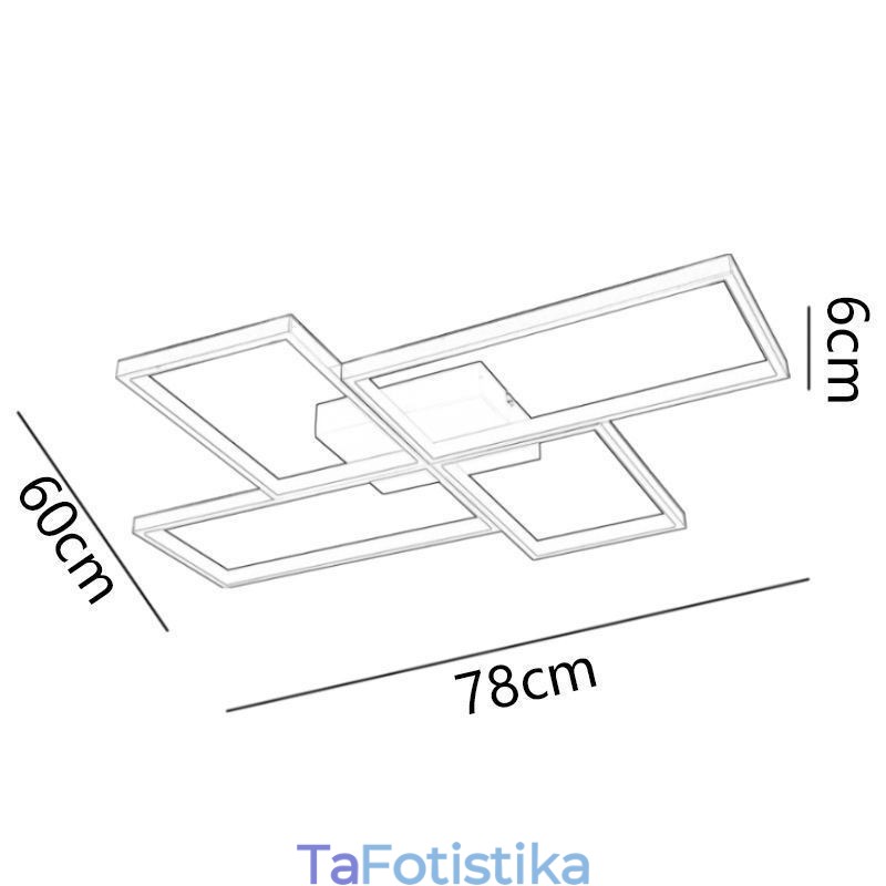 Flush Mount Mosaic Γεωμετρικό τετράγωνο φωτιστικό οροφής