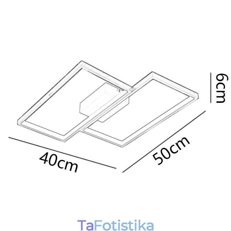 Flush Mount Mosaic γεωμετρικό τετράγωνο φωτιστικό οροφής