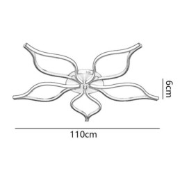 Μινιμαλιστικό Φωτιστικό οροφής Flush Mount με πέντε φύλλα