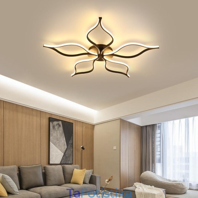 Μινιμαλιστικό Φωτιστικό οροφής Flush Mount με πέντε φύλλα