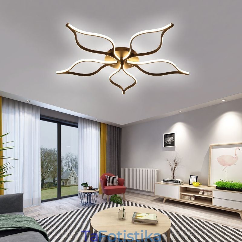 Μινιμαλιστικό Φωτιστικό οροφής Flush Mount με πέντε φύλλα
