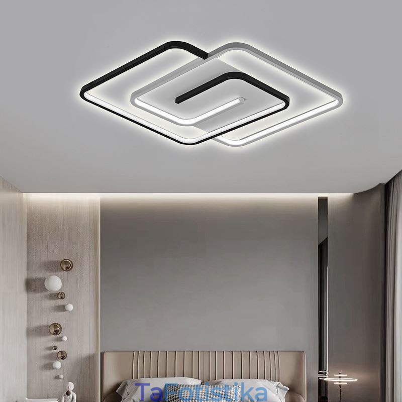 Ακρυλικό τετράγωνο φωτιστικό οροφής Flush Mount
