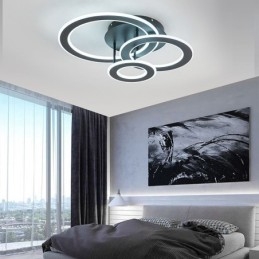 Flush Mount Τριπλό Ακρυλικό Στρογγυλό Φωτιστικό Οροφής