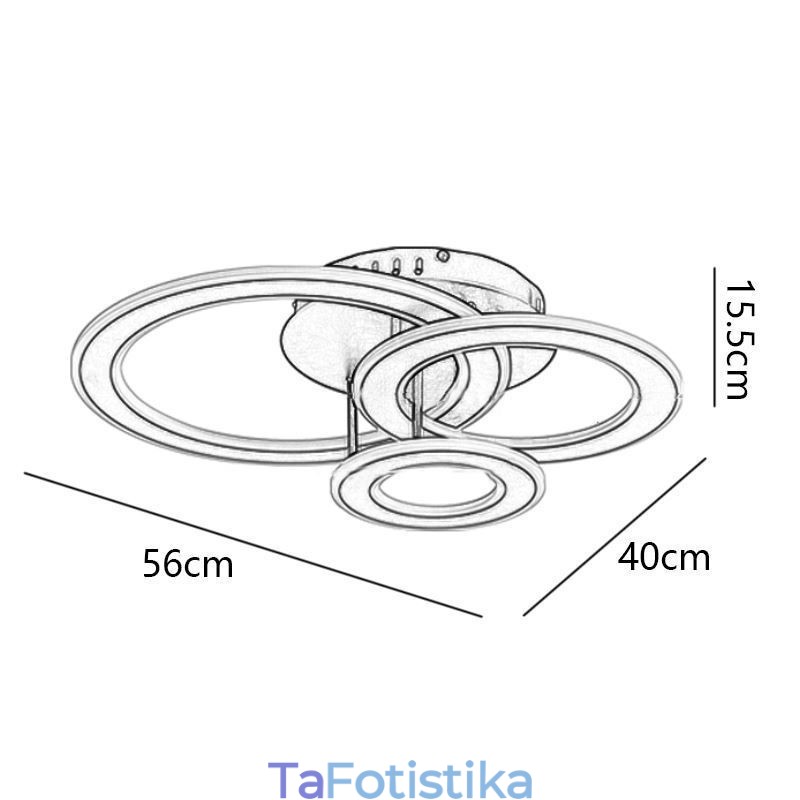Flush Mount Τριπλό Ακρυλικό Στρογγυλό Φωτιστικό Οροφής