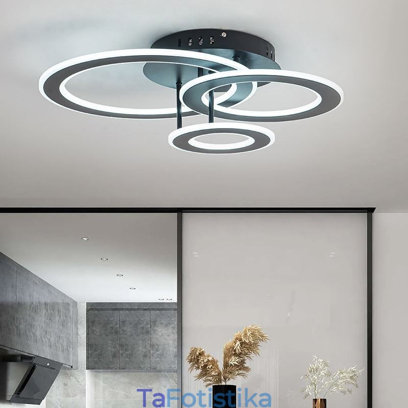 Flush Mount Τριπλό Ακρυλικό Στρογγυλό Φωτιστικό Οροφής