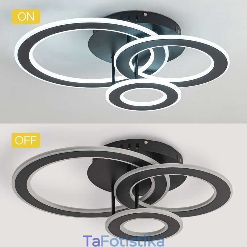 Flush Mount Τριπλό Ακρυλικό Στρογγυλό Φωτιστικό Οροφής