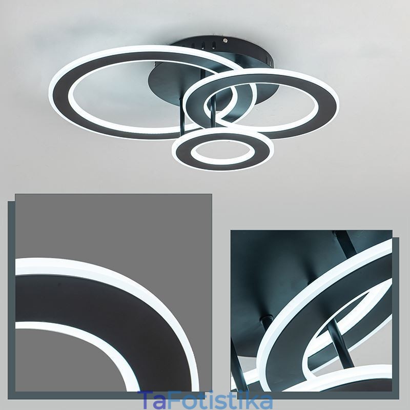 Flush Mount Τριπλό Ακρυλικό Στρογγυλό Φωτιστικό Οροφής