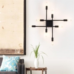 Country Retro Flush Mount Διακοσμητικό Φωτιστικό Οροφής σε αμερικανικό βιομηχανικό στυλ