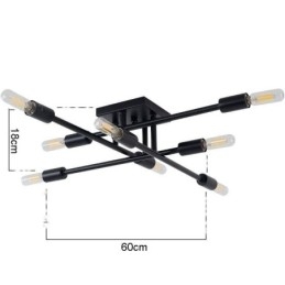 Country Retro Flush Mount Διακοσμητικό Φωτιστικό Οροφής σε αμερικανικό βιομηχανικό στυλ