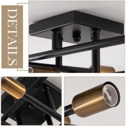 Country Retro Flush Mount Διακοσμητικό Φωτιστικό Οροφής σε αμερικανικό βιομηχανικό στυλ