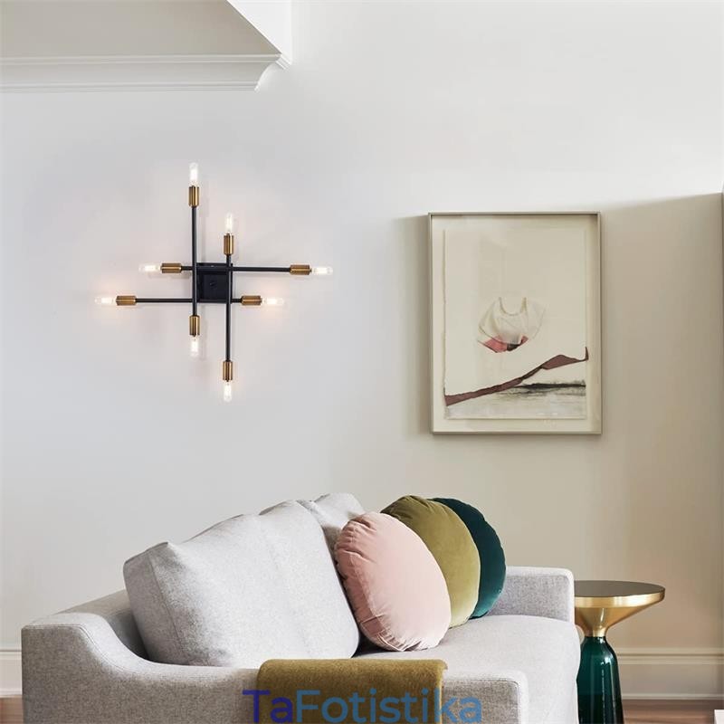 Country Retro Flush Mount Διακοσμητικό Φωτιστικό Οροφής σε αμερικανικό βιομηχανικό στυλ