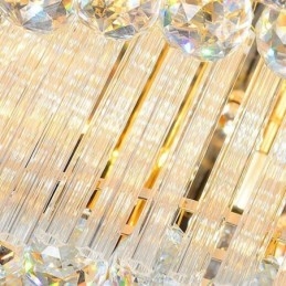 Crystal Flush Mount Στρογγυλό Κρυστάλλινο Φωτιστικό Οροφής με Τηλεχειριστήριο 80CM
