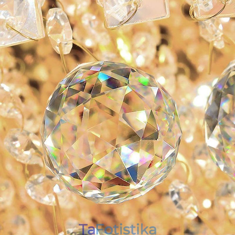 Crystal Flush Mount Στρογγυλό Κρυστάλλινο Φωτιστικό Οροφής με Τηλεχειριστήριο 80CM