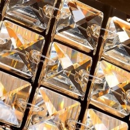 Crystal Flush Mount Στρογγυλό Κρυστάλλινο Φωτιστικό Οροφής με Τηλεχειριστήριο 80CM