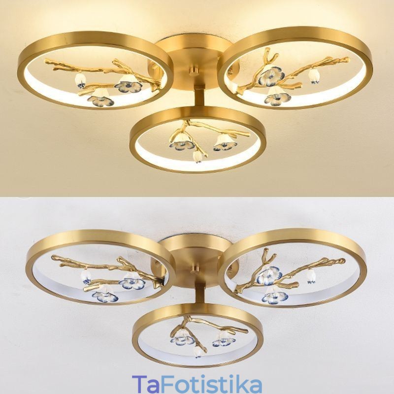 Flush Mount Copper Art Branch Φωτιστικό οροφής Plum Blossom