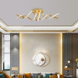 Μοντέρνο Flush Mount Φωτιστικό Οροφής Art Spiral από αλουμίνιο