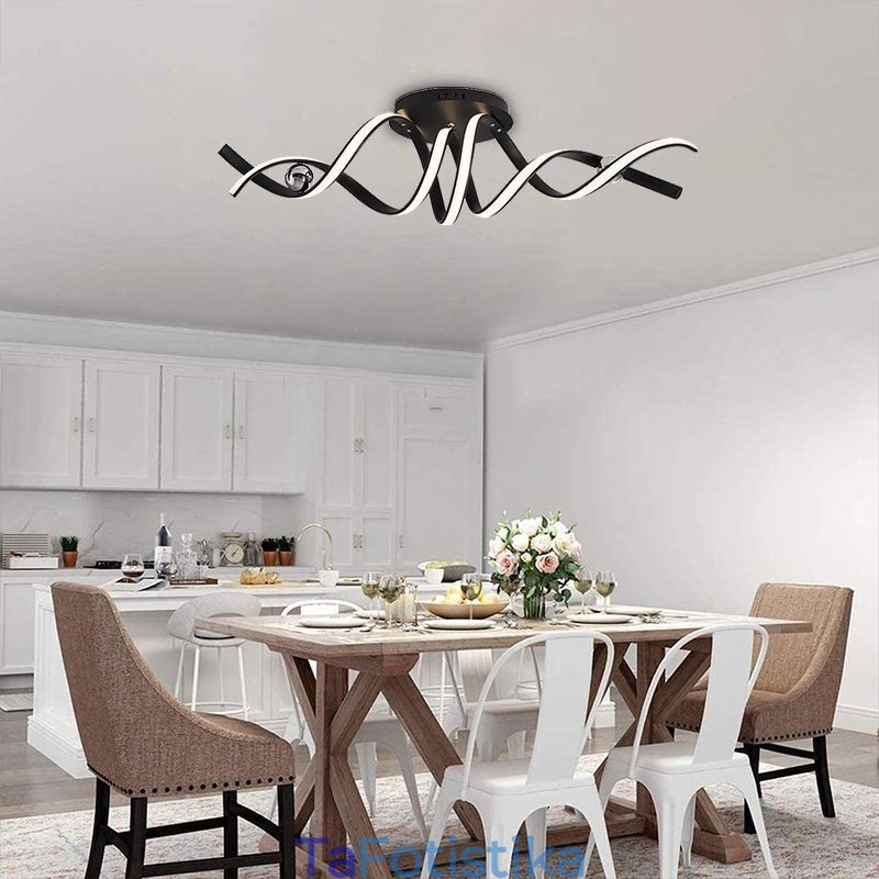 Μοντέρνο Flush Mount Φωτιστικό Οροφής Art Spiral από αλουμίνιο