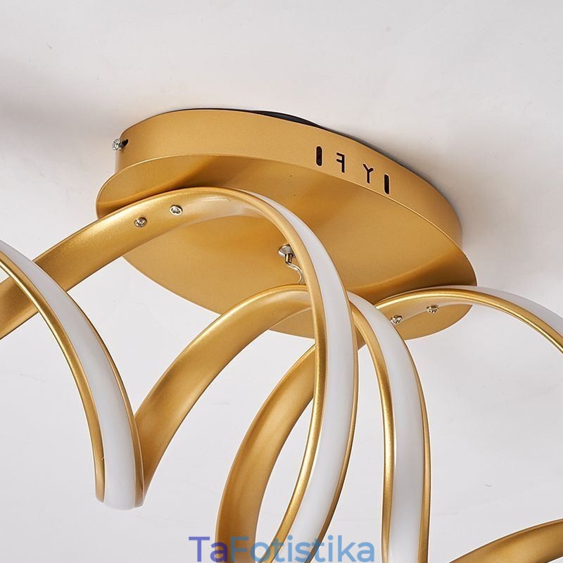 Μοντέρνο Flush Mount Φωτιστικό Οροφής Art Spiral από αλουμίνιο