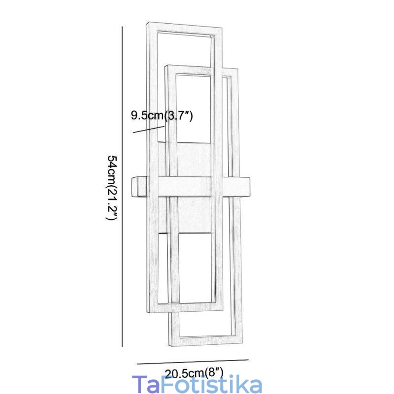 Γεωμετρικό τετράγωνο φωτιστικό οροφής Minimalist Flush Mount Art Aluminium