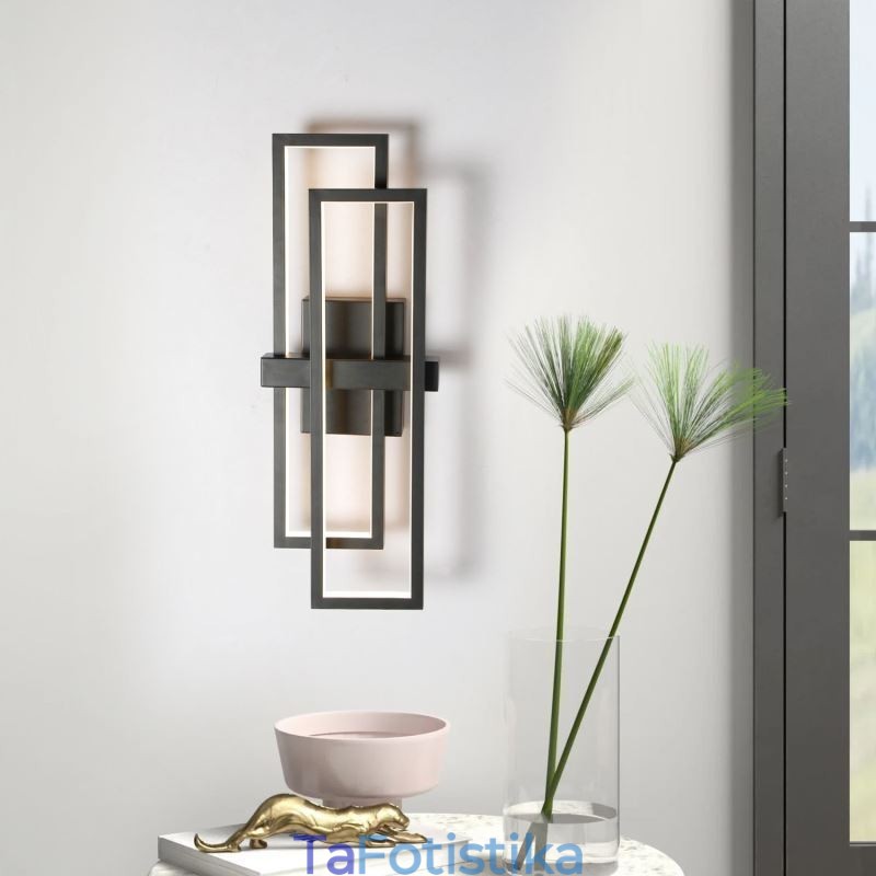 Γεωμετρικό τετράγωνο φωτιστικό οροφής Minimalist Flush Mount Art Aluminium