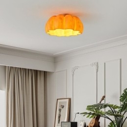 Ιαπωνικά ρετρό φώτα οροφής μονόκεφαλα Pumpkin Flush Mount