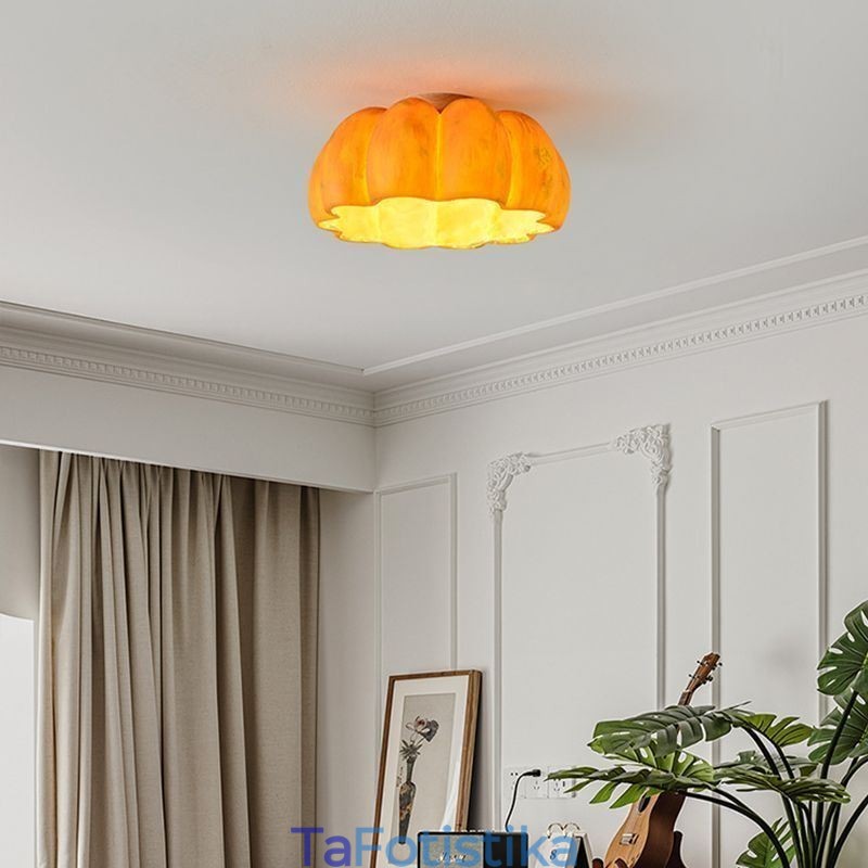 Ιαπωνικά ρετρό φώτα οροφής μονόκεφαλα Pumpkin Flush Mount