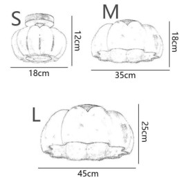 Ιαπωνικά ρετρό φώτα οροφής μονόκεφαλα Pumpkin Flush Mount