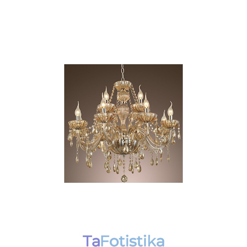 Chandelier Crystal Luxury Modern 2 Tiers Living 12 Lights