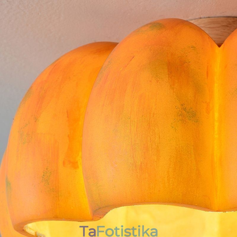 Ιαπωνικά ρετρό φώτα οροφής μονόκεφαλα Pumpkin Flush Mount