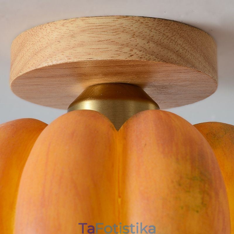 Ιαπωνικά ρετρό φώτα οροφής μονόκεφαλα Pumpkin Flush Mount