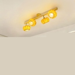 Ιαπωνικό ρετρό φωτιστικό οροφής διπλού μικρού κολοκύθας