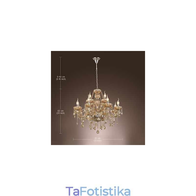 Chandelier Crystal Luxury Modern 2 Tiers Living 12 Lights