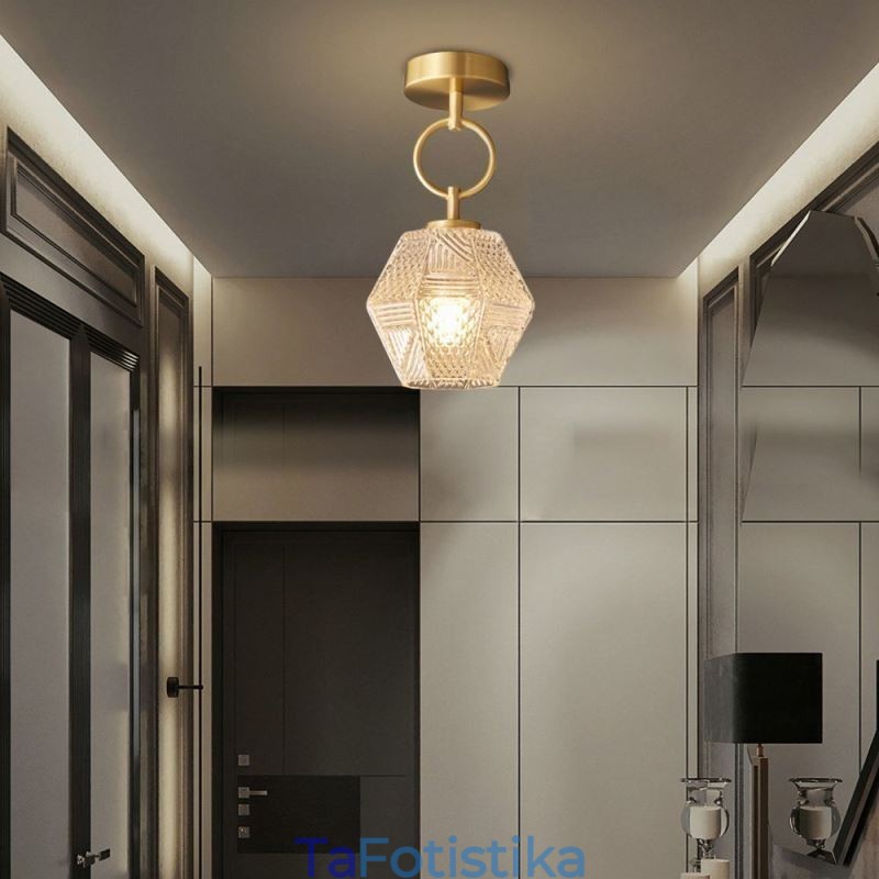 Μοντέρνο Flush Mount Glass Φωτισμός Σπιτιού Δημιουργικό Φωτιστικό Οροφής