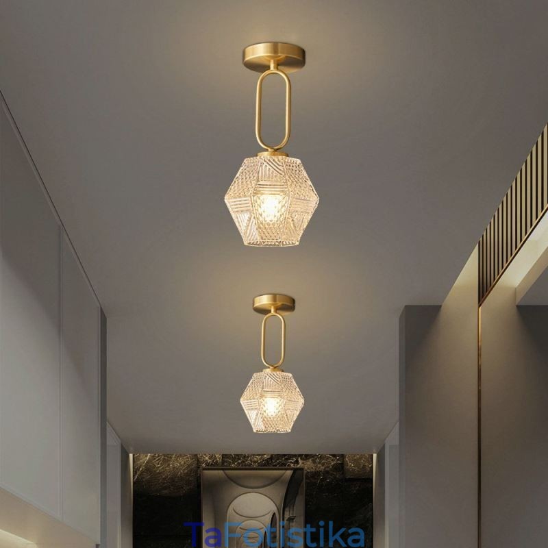 Μοντέρνο Flush Mount Glass Φωτισμός Σπιτιού Δημιουργικό Φωτιστικό Οροφής