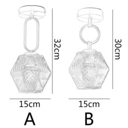 Μοντέρνο Flush Mount Glass Φωτισμός Σπιτιού Δημιουργικό Φωτιστικό Οροφής