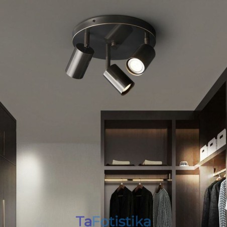 Μοντέρνο Flush Mount Golden Black Flush Mount με 3 φώτα Copper Art Home Lighting Μοντέρνο Flush Mount Golden Black Flush Mount με 3 φώτα Copper Art Home Lighting