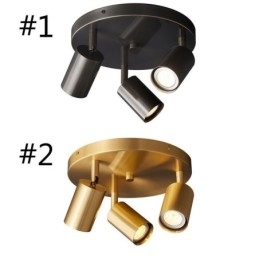 Μοντέρνο Flush Mount Golden Black Flush Mount με 3 φώτα Copper Art Home Lighting