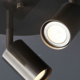 Μοντέρνο Flush Mount Golden Black Flush Mount με 3 φώτα Copper Art Home Lighting