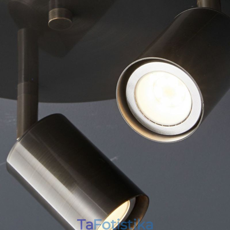 Μοντέρνο Flush Mount Golden Black Flush Mount με 3 φώτα Copper Art Home Lighting