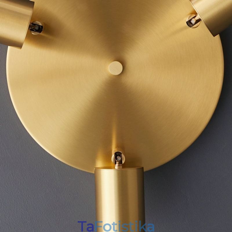 Μοντέρνο Flush Mount Golden Black Flush Mount με 3 φώτα Copper Art Home Lighting