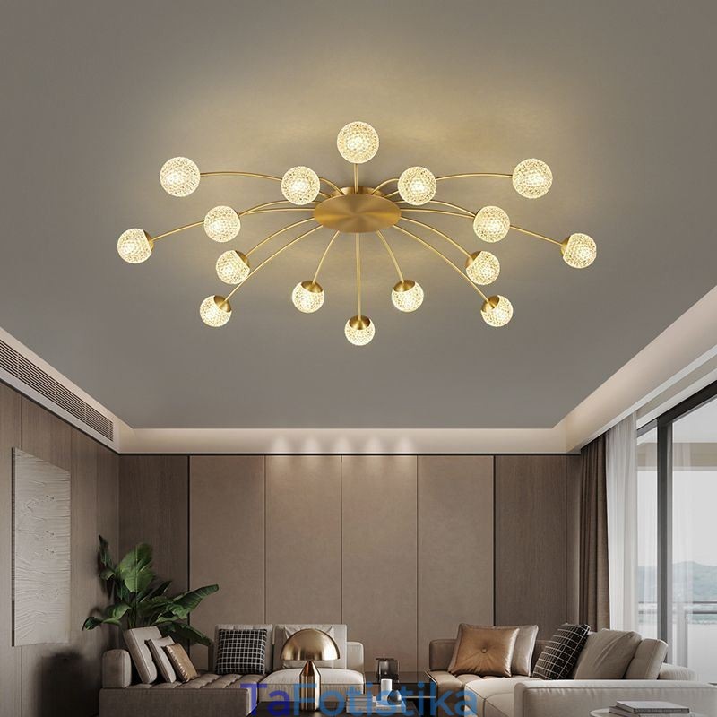 Διακοσμητικό φωτιστικό μοντέρνο Flush Mount Golden Tailing Light