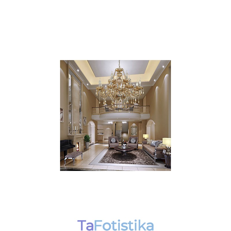 Chandelier Crystal Luxury Modern 2 Tiers Living 12 Lights