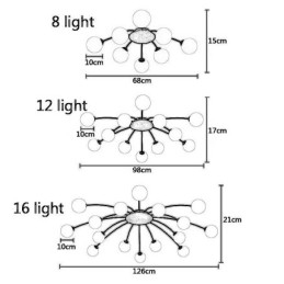 Διακοσμητικό φωτιστικό μοντέρνο Flush Mount Golden Tailing Light