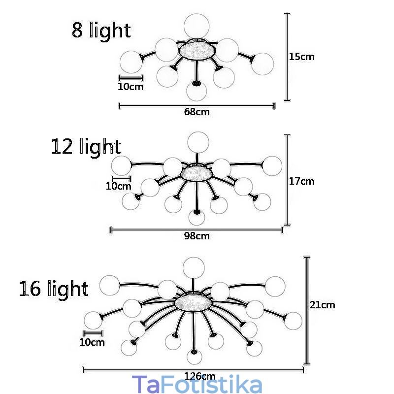 Διακοσμητικό φωτιστικό μοντέρνο Flush Mount Golden Tailing Light